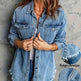 European And American Style Women Retro Washed Denim Jacket Casual With Hem EX-STOCK Canada 