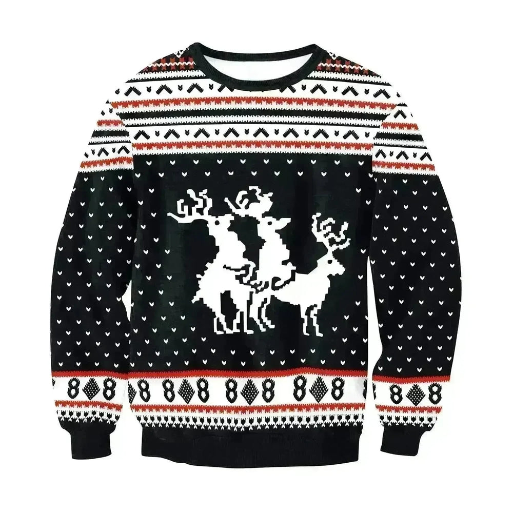 UGLY CHRISTMAS SWEATER Vacation Santa Elf Funny Womens Men Sweaters Tops Autumn Winter Clothing - EX-STOCK CANADA