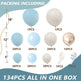 134-Piece Dusty Blue, Cream & Gold Balloon Garland Arch Kit – Baby Shower, Birthday & Boho Party Decoration