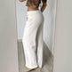 Pure Color Minimal Versatile Sports Style Low Waist Lace-up Draping Mop Straight-leg Trousers - EX-STOCK Canada