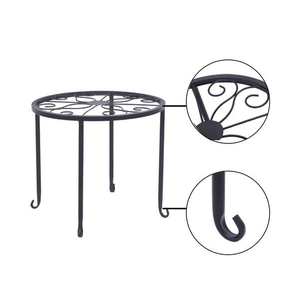 Metal Plant Stand 4 In 1 Potted Irons Planter Supports Floor Flower Pot Round Rack Display EX-STOCK