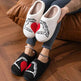Love Black Hand Home Thickened Cotton Slippers - EX-STOCK Canada