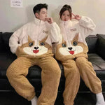 Fashion Casual Embossed Velvet Couple Pajamas - EX-STOCK CANADA
