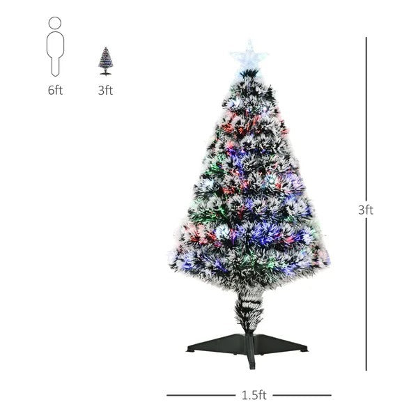 3ft Pre-Lit LED Optical Fiber Christmas Tree W  Stand EX-STOCK Canada 