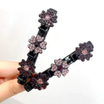 Girls Floral Rhinestone  Bling Hair clip Hair Accessories