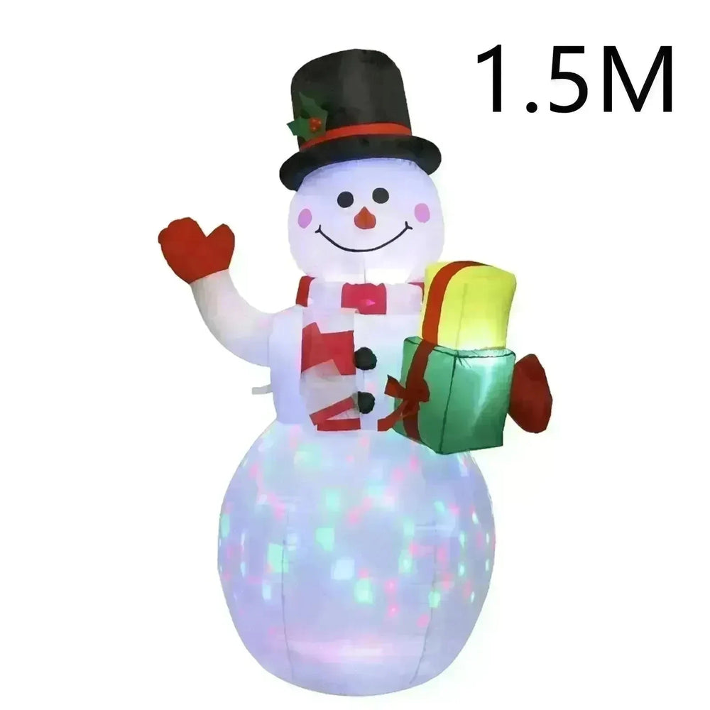 Christmas LED Lights Glowing Santa Tree Snowman Inflatable Doll Outdoor Yard Garden Decor - EX-STOCK CANADA