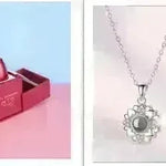 Hot Valentine's Day Gifts Metal Rose Jewelry Gift Box Necklace For Wedding Girlfriend Necklace Gifts - EX-STOCK CANADA