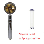 Shower Head Water Saving Flow 360 Degrees Rotating With Small Fan ABS Rain High Pressure Spray Nozzle Bathroom Accessories EX-STOCK Canada 