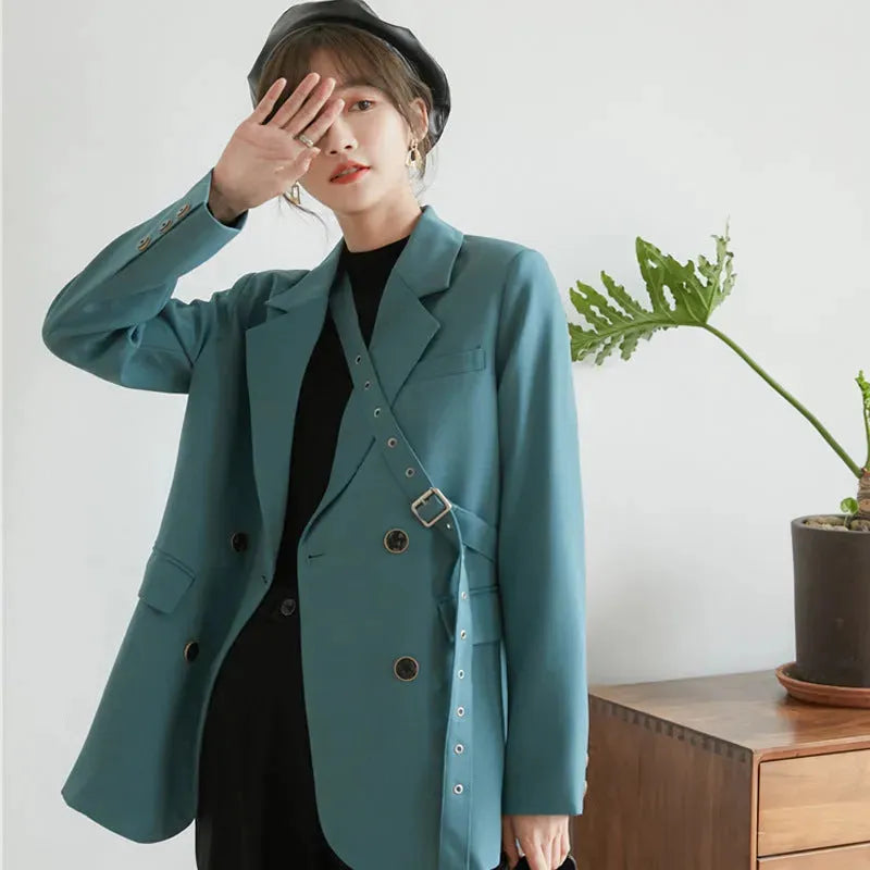 Design Niche Laced Blue Blazer Women - EX-STOCK CANADA