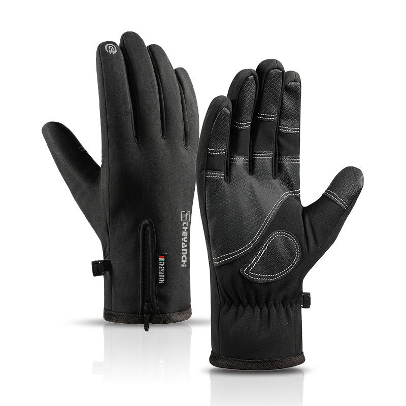 Outdoor waterproof gloves winter zipper touch screen | EX-STOCK product gallery photo 4
