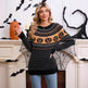Women's Halloween Pumpkin Embroidered Retro Long-sleeved Sweater - EX-STOCK Canada