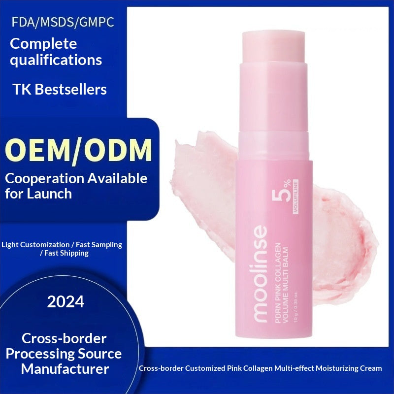 Moolinse PDRN Pink Collagen Volume Multi Balm Stick – 5% Volufiline Hydrating Face & Lip Cream