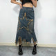 Women's American-style Retro High Waist Irregular Midi Denim Skirt - EX-STOCK Canada