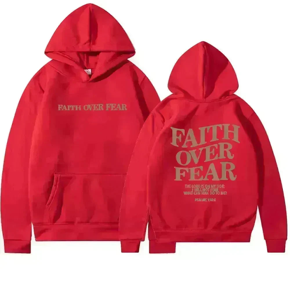 New Hoodie Faith Fear Men's And Women's Printed Sweatshirt - EX-STOCK CANADA