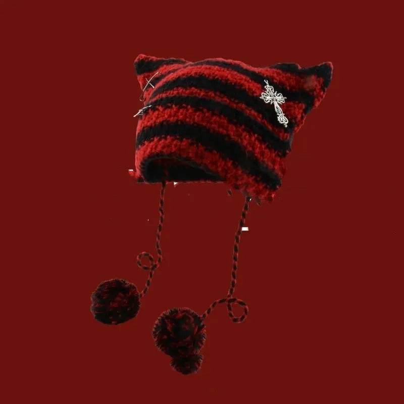 Breathable Windproof Cute Thermal Head Cover Woolen Cap beanies - EX-STOCK Canada