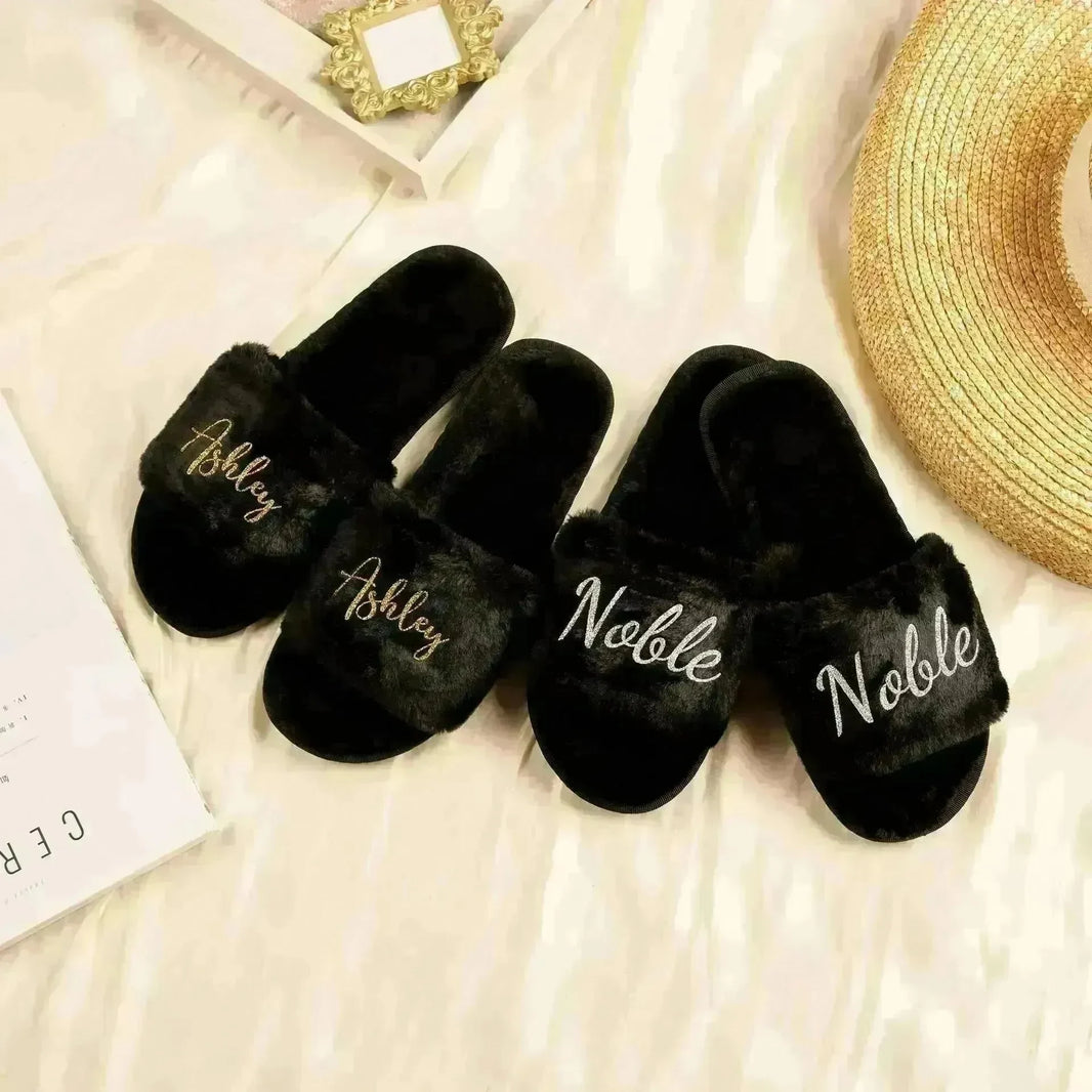 Personalized And Printable Logo DIY Plush One-piece Slippers - EX-STOCK CANADA