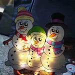 Christmas Scene Decoration With LED Lights Christmas Snowman Ornaments - EX-STOCK CANADA