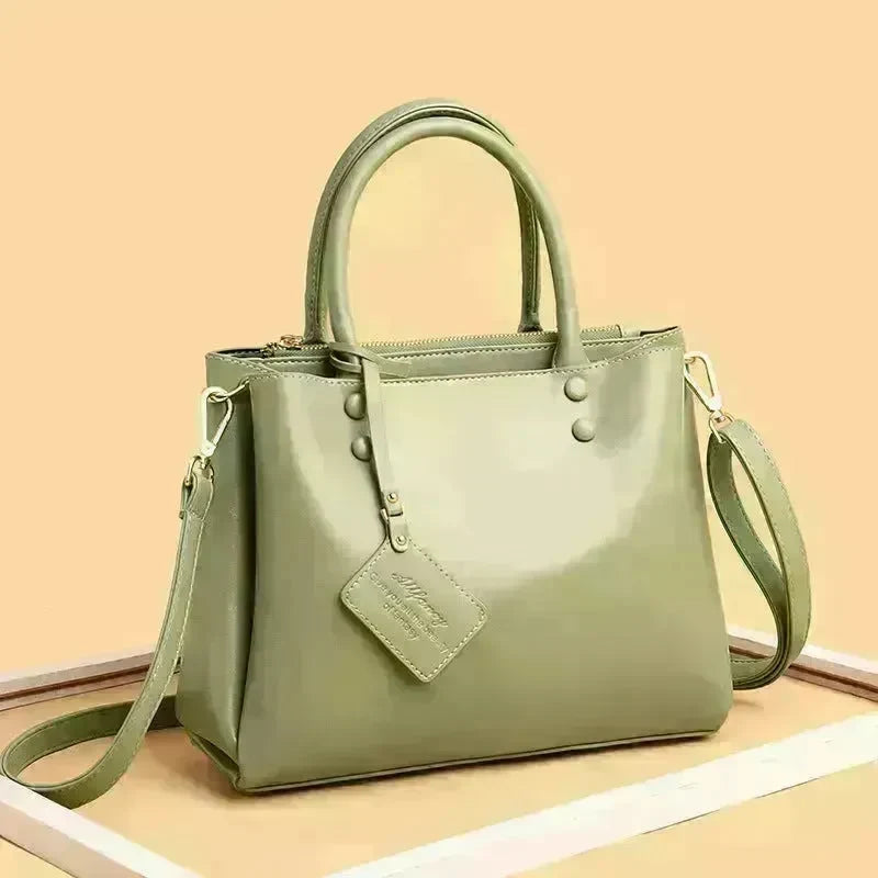 Simple Fashion Large Capacity Work Leather Handbag - EX-STOCK CANADA