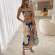 Elegant Ladies Spaghetti strap Vacation Resort Boho Floral Summer Maxi dress - EX-STOCK Canada