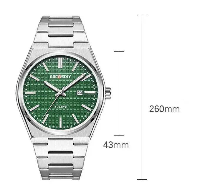 New Watch Men's Fashion Steel Belt Quartz Watch Waterproof Luminous Watch - EX-STOCK Canada