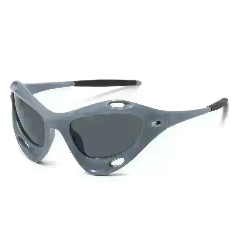 Fashion Large Frame Cat Eye Personality Hollow Out Cycling Sunglasses for Men - EX-STOCK CANADA