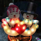 Christmas Scene Decoration With LED Lights Christmas Snowman Ornaments - EX-STOCK CANADA