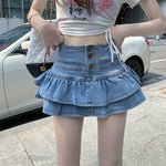 Hot Girl Pure Mini Denim Skirt Women's Summer Jeans Skirt - EX-STOCK Canada