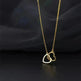 Double Heart Interlocking Titanium Steel Necklace Jewelry - EX-STOCK CANADA