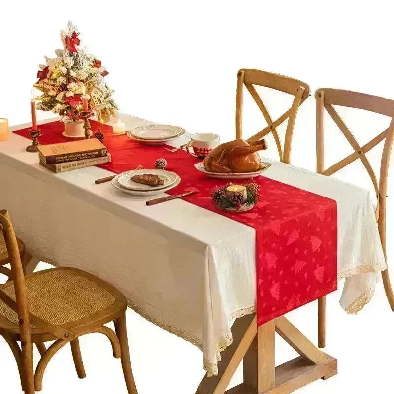 Christmas Table Runner Dark Jacquard Dining Table - EX-STOCK CANADA