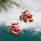Personalized Cute Santa Claus Earrings With Colorful Rhinestones Ins Fashion Christmas Earrings For Women Jewelry - EX-STOCK CANADA