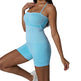 Hip Rise Waist Tight Sleeveless Yoga Jumpsuit Short Workout Romper - EX-STOCK Canada