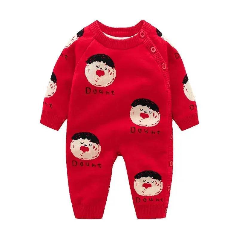 Newborn Baby Clothes Baby Crawling Clothes Thickening Out Baby Harness Christmas Baby Romper Baby Cotton Sleepwear - EX-STOCK Canada