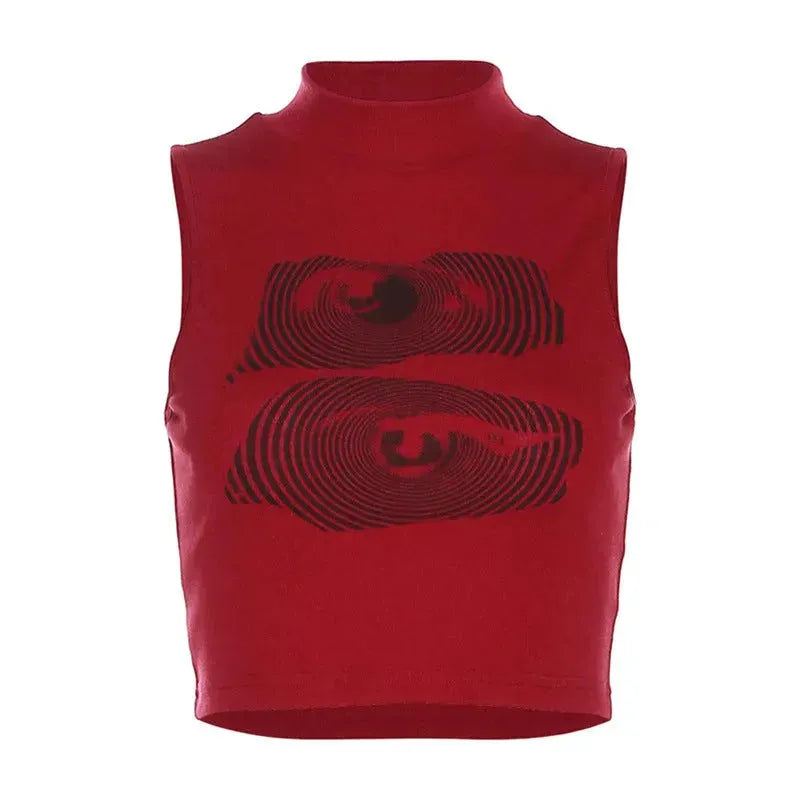 Summer New Women's Clothing Street Letters Printed Cropped Tank Top Women - EX-STOCK CANADA