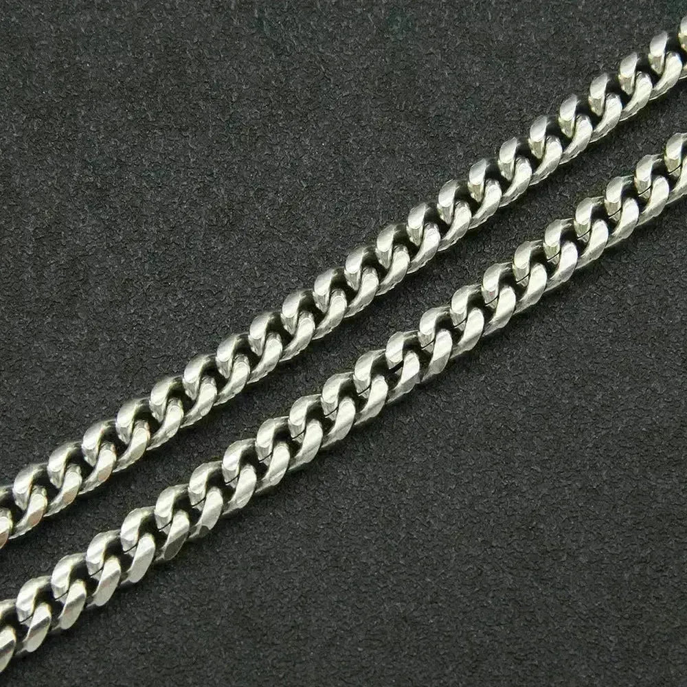 Titanium Steel Cuban Link Chain Bracelet - EX-STOCK CANADA
