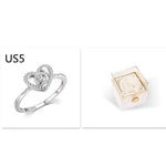 Fashion Acrylic Rotating Valentine Rose Jewelry gift Box - EX-STOCK Canada