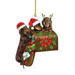 Christmas Sausage Dog Decorations Home - EX-STOCK CANADA