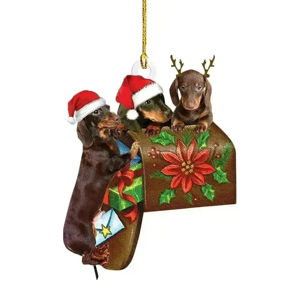 Christmas Sausage Dog Decorations Home - EX-STOCK CANADA
