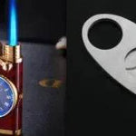 New Lighter With Electric Watch Rocker Arm Automatic Ignition Straight Blue Flame Lighter Creative Real Dial Inflatable Windproof Cigar Lighter Men's Watch Gift - EX-STOCK Canada