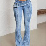 Women's Fashionable Low Waist Flared Jeans EX-STOCK Canada 