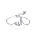 S925 Sterling Silver Niche Style Arabic Letters Pull-out Chain All-match Stackable EX-STOCK Canada 