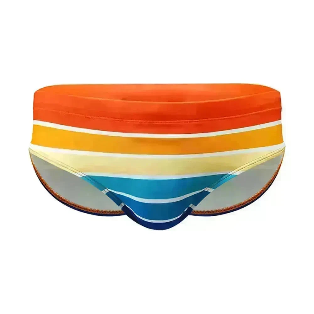 Multi-color Stripe Fashion Trendy Print Holiday Briefs men underwear - EX-STOCK CANADA