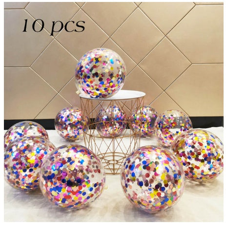 Sequined Latex Balloons for Birthday & Wedding Decorations – 12 Inch Colorful Party Balloons