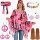 Tie Dye Cloak Costume Halloween Party Clothing Suit - EX-STOCK Canada