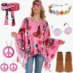 Tie Dye Cloak Costume Halloween Party Clothing Suit - EX-STOCK Canada