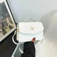 Ladies Leather Square Shaped Flap Quilted Crossbody bag for women - EX-STOCK CANADA