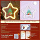 Christmas Pendant Decoration Christmas Atmosphere Led Lights Led Christmas Star Light Decoration For Window Door For Holiday - EX-STOCK CANADA