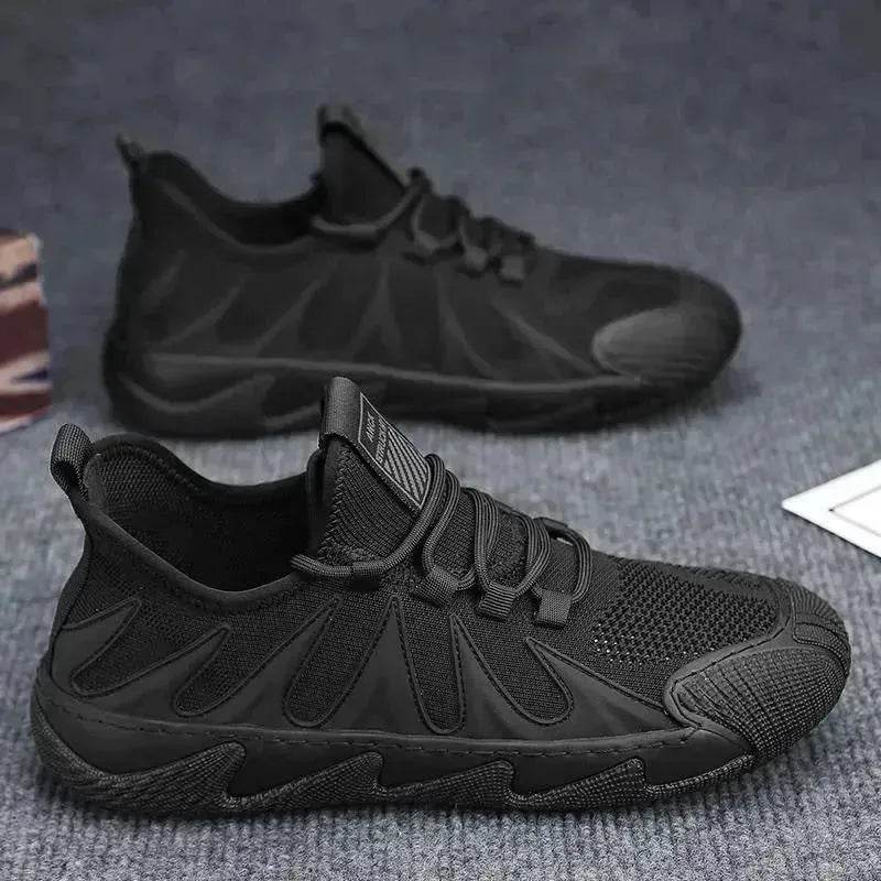 Breathable Mesh Sports Shoes Casual Lace-up Sneakers Men Non-slip Shoes - EX-STOCK Canada