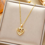 Fashion Dancing Love Necklace With Rhinestones Personality Creative Clavicle Chain Heart-shaped Necklace For Valentine's Day Gift - EX-STOCK Canada