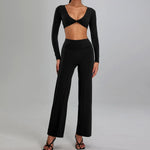 High-intensity Sports Suit Outdoor Running Nude Feel Workout Clothes Slimming High Waist - EX-STOCK CANADA