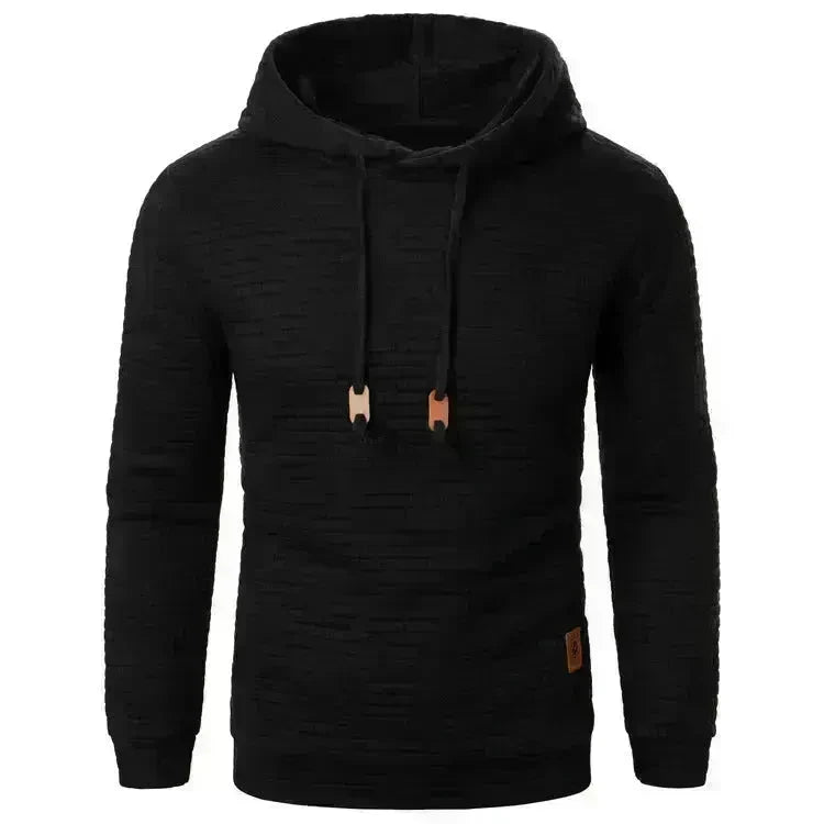 Men's Jacquard Sweatshirt Long-sleeved Hoodie Warm Color  Sports Pullover Top - EX-STOCK CANADA